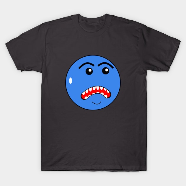 Mr Angry Blue Ball T-Shirt by julianlab